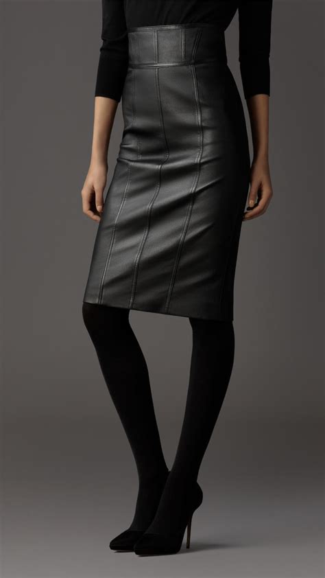 burberry leather pencil skirt|Burberry Skirt .